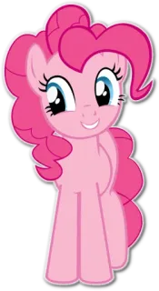 😊 b815010f Pinkie Pie My Little Pony Pony, Cartone animato, Rosa, Amicizia, Carino telegram sticker