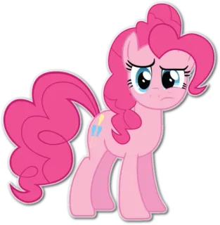 😯 b84a87a9 Pinkie Pie My Little Pony Pony, Cartone animato, Rosa, Carino, Amicizia, Magia telegram sticker