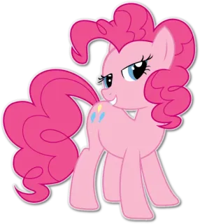😚 cf35bafc Pinkie Pie My Little Pony Pony, Rosa, Cartone animato, Amicizia, Magia telegram sticker