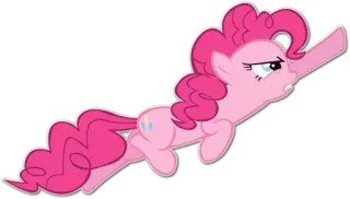 ✊ d00e4e14 Pinkie Pie My Little Pony Pony, Rosa, Cartoni animati, Animato, Volante, Amicizia telegram sticker