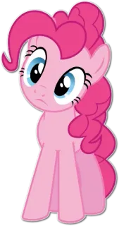😕 d4fad435 Pinkie Pie My Little Pony Pony, Rosa, Cartone animato, Amicizia, Carino, Equino telegram sticker