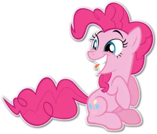 😜 daf4dc70 Pinkie Pie My Little Pony Pony, Rosa, Cartoni animati, Amicizia, Magia telegram sticker
