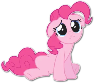 😢 df2b99c2 Pinkie Pie My Little Pony Pony, Rosa, Cartone animato, Animale, Triste telegram sticker