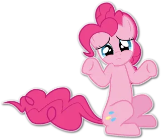 👐 f38d5cb2 Pinkie Pie My Little Pony Pony, Cartone animato, Rosa, Carino, Piangendo, Triste telegram sticker
