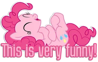 🧐 bcd80352 Pinkie Pie My Little Pony This is very funny! My Little Pony, Pinkie Pie, dibujos animados, divertido, pegatina whatsapp sticker