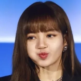😚 386e293e Lisa Лиса, K-pop, Blackpink, Айдол, Певица, Знаменитость, Женщина, Портрет telegram sticker