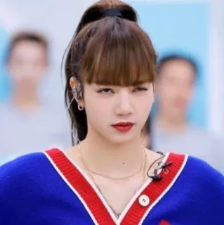 🤨 5b21dc88 Lisa Лиса, K-pop, певица, выражение, лицо, женщина, знаменитость telegram sticker