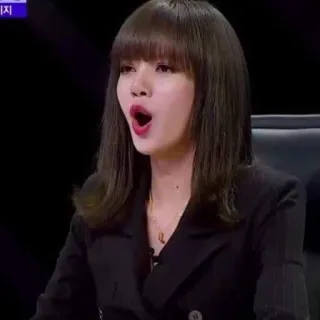 😲 be11adb3 Lisa kpop, певец, лиса, blackpink, реакция, в шоке, удивлен telegram sticker