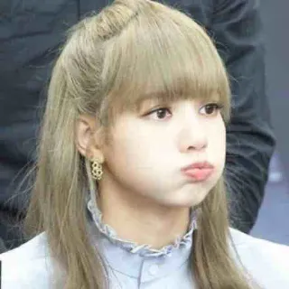 ☹️ c8b2d6d4 Lisa kpop, лиса, милая, певица, губки бантиком, айдол telegram sticker