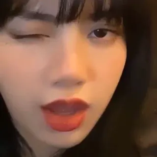 😉 ef5427ef женщина, лицо, портрет, подмигивание, макияж, человек telegram sticker