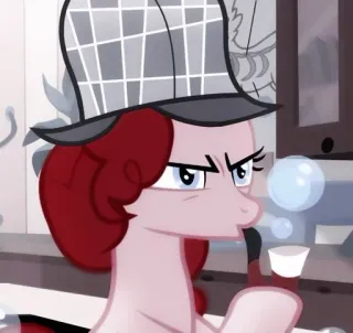 🎉 2b1a87c7 Ngựa con, Phim hoạt hình, Thám tử, Mũ, My Little Pony, Tẩu, Pinkie Pie telegram sticker