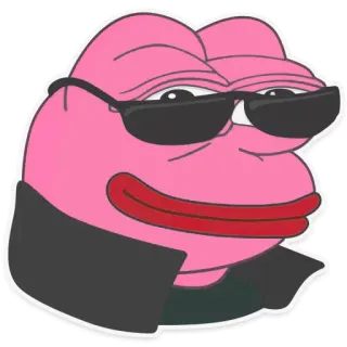 😎 29f77168 Pepe the Frog 밈, 개구리, 만화, 스티커, 인터넷 밈, 선글라스 telegram sticker