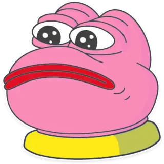 😕 36dc50b0 Pepe the Frog 밈, 페페, 개구리, 인터넷 밈, 표정, 슬픈 telegram sticker