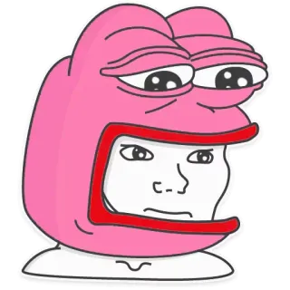 😋 3eefa5f0 Pepe the Frog 페페, 개구리, 인터넷 밈, 밈, 슬픈, 분홍색 telegram sticker