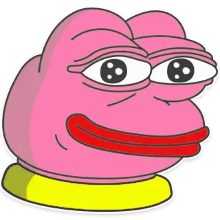 😃 788de376 Pepe the Frog 페페, 개구리, 밈, 인터넷 밈, 분홍색, 만화 telegram sticker