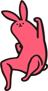 😊 2d0559ee ウサギ, バニー, 動物, 漫画, ステッカー, 面白い, 可愛い telegram sticker