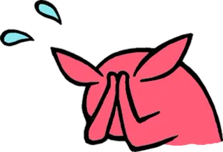 😭 cfe81a78 悲しい, 感情的, 泣く, 心配, 赤 telegram sticker