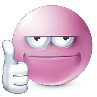 🫥 0e967fc4 emoji, pink, thumbs up telegram sticker