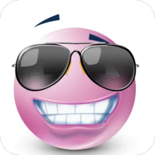 🫥 54f72d43 emoji, sunglasses, smile, happy, cool telegram sticker