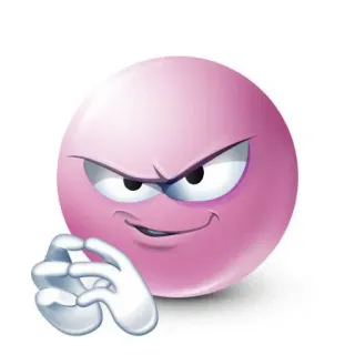 😈 a5145adb emoticon, smirk, pink, plotting, scheming telegram sticker