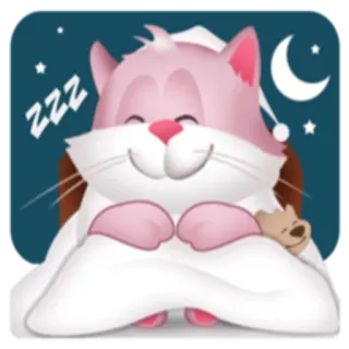 😴 abcf4d22 zzz кот, спящий, ночь, мультик, милый, zzz, время спать, сонный telegram sticker