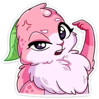 😡 72f4c6fd Kartun, Binatang, Lucu, Merah muda, Lucu, Karakter, Persik whatsapp sticker