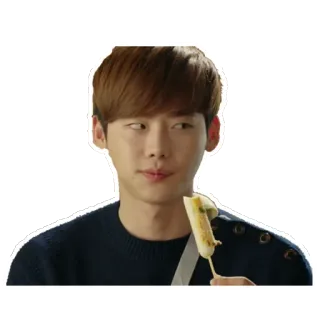 🍡 0d0b1849 hombre, comiendo, comida, coreano, asiático, persona, casual whatsapp sticker