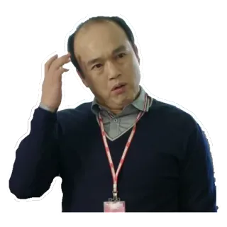 🤔 20ca0020 confundido, pensando, duda, cuestionando, hombre, asiático whatsapp sticker