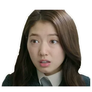 😳 2d76b659 mujer, retrato, coreana, actriz, impactada, confundida, Park Shin Hye whatsapp sticker
