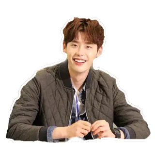 😁 d4dd11c7 Lee Jong-suk Actor coreano, Hombre, Sonrisa, Celebridad, Moda, Chaqueta whatsapp sticker