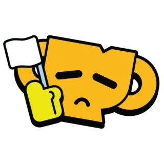 🏳 375d2de5 triste, échec, tasse, perdant, drapeau blanc telegram sticker