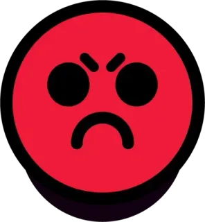 😠 68b7481b emoji, en colère, visage, rouge telegram sticker