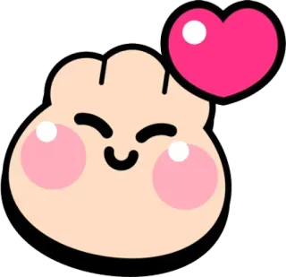 ❤️ 95445570 ravioli, cœur, mignon, kawaii, autocollant telegram sticker