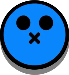 🤐 9bdeb5d0 bleu, visage, emoji, muet, silencieux telegram sticker