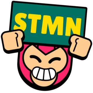 🔥 e6fc6bfa STMN sticker, cartoon, STMN, sign, face, mascot telegram sticker