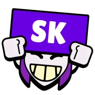 🔥 ee58e7b0 SK sticker, cartoon, character, SK, purple telegram sticker