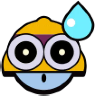 😅 3b93a777 Pot, Emoji, Kreskówka, Nerwowy, Zaniepokojony telegram sticker