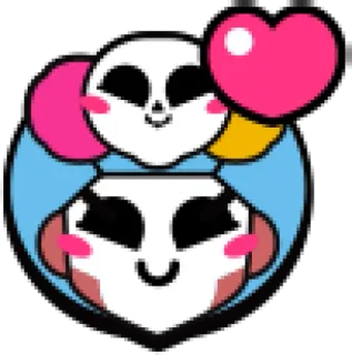 ❤️ 808b0bf4 naklejka, twarz, serce, różowy, biały, emoji telegram sticker