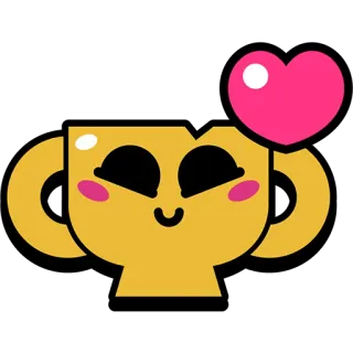 ❤️ 2bd9ae69 piala, hati, cinta, emas, lucu telegram sticker