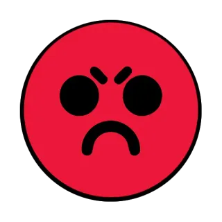 😡 3d88314d Emoji, Marah, Gila, Merah, Wajah, Ekspresi telegram sticker