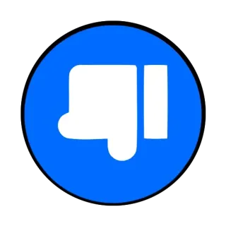 👎 583f4201 Jempol ke bawah, Tidak suka, Gestur tangan, Negatif, Emoji telegram sticker