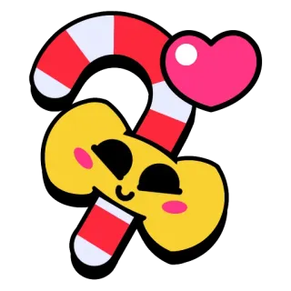 ❤️ 6fe19384 stiker, permen tongkat, hati, lucu telegram sticker