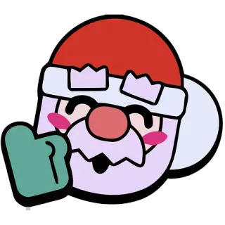 👍 9bfd4e04 Kartun, Emoji, Jari tengah, Gestur, Sinterklas, Natal telegram sticker