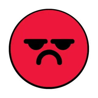 😡 bfea7876 marah, emoji, merah, wajah, emoticon, suasana hati, kesal telegram sticker