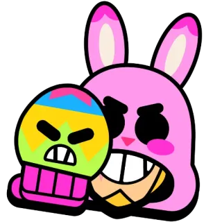 🥚 c1a5a87a paskah, kelinci, marah, permainan, karakter, telur telegram sticker