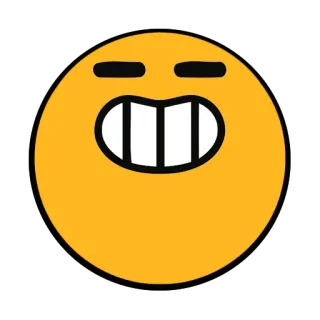 😎 df6766cc Emoji, Senyum, Kuning, Kartun telegram sticker