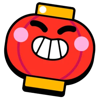 😄 f31a6e72 lampion, merah, cina, wajah, tersenyum telegram sticker