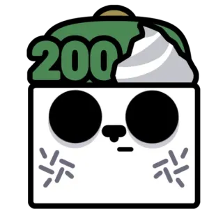 🍰 609e48e4 200 naklejka, postać, numer, kreskówka, sztuka cyfrowa telegram sticker