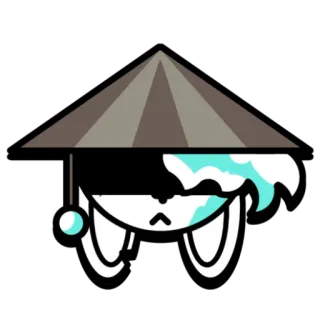 👲 7857335f parasol, postać, zwierzę, kreskówka telegram sticker