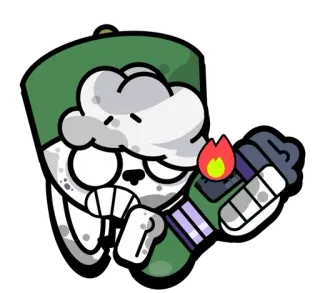 🤖 8973d252 zapalniczka, czaszka, kreskówka, naklejka telegram sticker